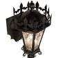 Meyda Lighting Chaumont 20" 3-Light Anodized Effect Black Wall Sconce With Clear Seeded Shade Glass