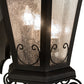 Meyda Lighting Chaumont 20" 3-Light Anodized Effect Black Wall Sconce With Clear Seeded Shade Glass