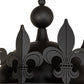 Meyda Lighting Chaumont 20" 3-Light Anodized Effect Black Wall Sconce With Clear Seeded Shade Glass