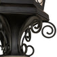 Meyda Lighting Chaumont 20" 3-Light Anodized Effect Black Wall Sconce With Clear Seeded Shade Glass