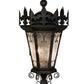 Meyda Lighting Chaumont 20" 3-Light Anodized Effect Black Wall Sconce With Clear Seeded Shade Glass