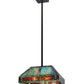 Meyda Lighting Chaves 20" 2-Light Mahogany Bronze Island Pendant Light With Multi-Colored Shade Glass