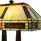 Meyda Lighting Chaves 20" 2-Light Mahogany Bronze Island Table Lamp With Multi-Colored Shade Glass