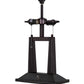 Meyda Lighting Chaves 20" 2-Light Mahogany Bronze Island Table Lamp With Multi-Colored Shade Glass