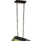 Meyda Lighting Chaves 20" 4-Light Mahogany Bronze Island Pendant Light With Multi-Colored Shade Glass