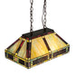 Meyda Lighting Chaves 20" 4-Light Mahogany Bronze Island Pendant Light With Multi-Colored Shade Glass