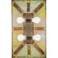 Meyda Lighting Chaves 20" 4-Light Mahogany Bronze Island Pendant Light With Multi-Colored Shade Glass