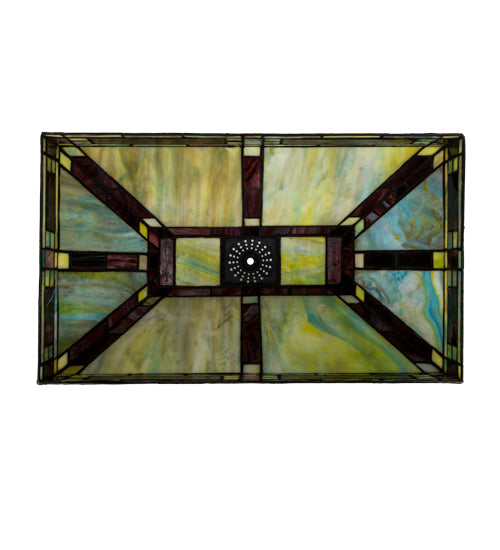 Meyda Lighting Chaves 20" Multi-Colored Stained Glass