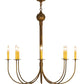 Meyda Lighting Cheal 36" 8-Light Antique Brass Matte Chandelier With Ivory Faux Candlelight