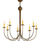 Meyda Lighting Cheal 36" 8-Light Antique Brass Matte Chandelier With Ivory Faux Candlelight
