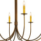 Meyda Lighting Cheal 36" 8-Light Antique Brass Matte Chandelier With Ivory Faux Candlelight