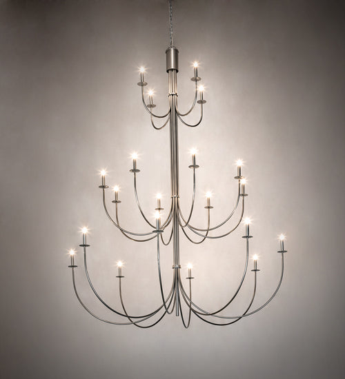 Meyda Lighting Cheal 72" 20-Light Nickel Chandelier