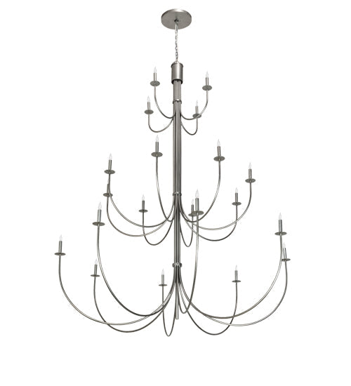 Meyda Lighting Cheal 72" 20-Light Nickel Chandelier