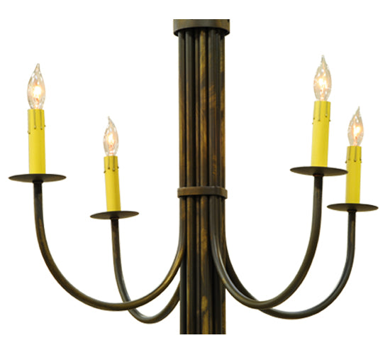 Meyda Lighting Cheal 78" 20-Light 3-Tier Timeless Bronze Chandelier With Ivory Faux Candlelight