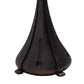 Meyda Lighting Checkerboard 22" 2-Light Mahogany Bronze Table Lamp With White & Amber Shade Glass
