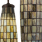 Meyda Lighting Checkers 24" 3-Light Mahogany Bronze Cascading Pendant Light With Multi-Colored Shade Glass