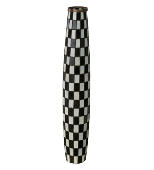 Meyda Lighting Checkers 6" Black & White Shade Glass