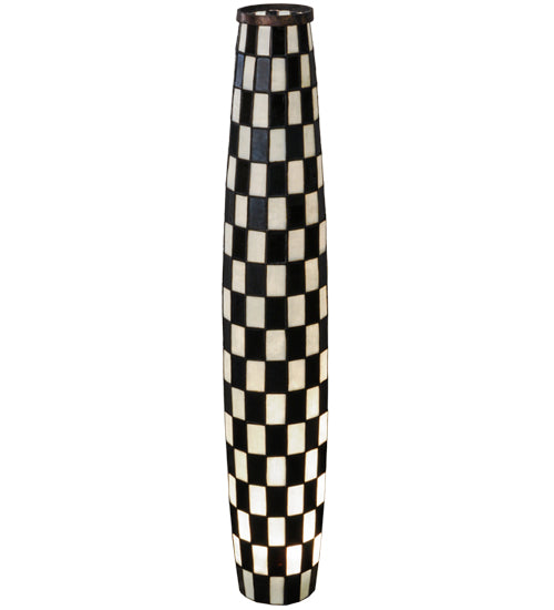 Meyda Lighting Checkers 6" Black & White Shade Glass