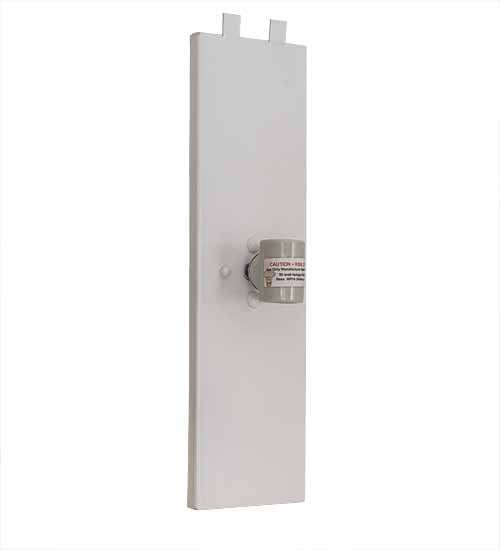 Meyda Lighting Checkers 7" 2-Light White Tube Wall Sconce With Black & White Shade Glass