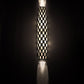 Meyda Lighting Checkers 7" 2-Light White Tube Wall Sconce With Black & White Shade Glass