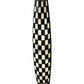 Meyda Lighting Checkers 7" 2-Light White Tube Wall Sconce With Black & White Shade Glass