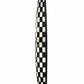 Meyda Lighting Checkers 7" 2-Light White Tube Wall Sconce With Black & White Shade Glass