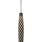 Meyda Lighting Checkers 7" Mahogany Bronze Pendant Light With Black & White Shade Glass