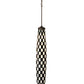 Meyda Lighting Checkers 7" Mahogany Bronze Pendant Light With Black & White Shade Glass