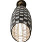 Meyda Lighting Checkers 7" Mahogany Bronze Pendant Light With Black & White Shade Glass