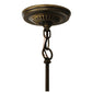 Meyda Lighting Checkers 7" Mahogany Bronze Pendant Light With Black & White Shade Glass