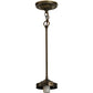 Meyda Lighting Checkers 7" Mahogany Bronze Pendant Light With Black & White Shade Glass