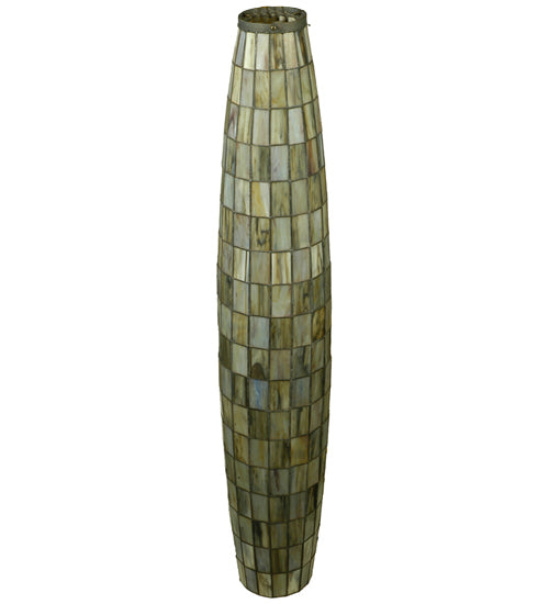 Meyda Lighting Checkers 7" Tortoise Shell Beige & Wispy Sky Beige Tube Shade Glass