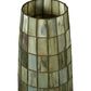 Meyda Lighting Checkers 7" Tortoise Shell Beige & Wispy Sky Beige Tube Shade Glass