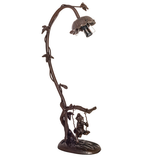 Meyda Lighting Cherub 16" Timeless Bronze On Swing Accent Table Lamp Base