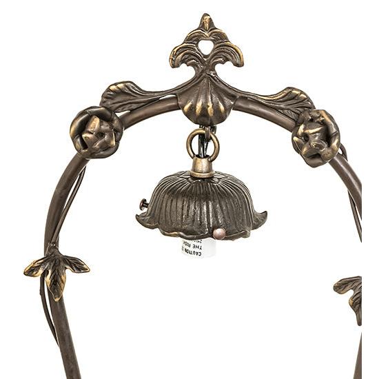 Meyda Lighting Cherub 19" Mahogany Bronze Cherub Violin Mini Lamp