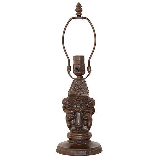 Meyda Lighting Cherub 19" Mahogany Bronze Cherub Violin Mini Lamp