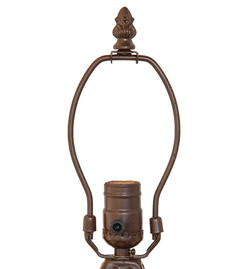 Meyda Lighting Cherubs With Lantern 9" Mahogany Bronze Table Lamp Base
