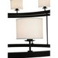 Meyda Lighting Chestnut Hill 81" 20-Light 2-Tier Matte Black Semi-flush Mount Ceiling Light With White Shade