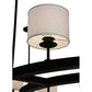 Meyda Lighting Chestnut Hill 81" 20-Light 2-Tier Matte Black Semi-flush Mount Ceiling Light With White Shade