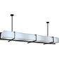 Meyda Lighting Chestnut Hill 99" 12-Light Blackwash Island Pendant Light With Statuario Idalight Shade