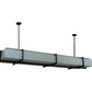 Meyda Lighting Chestnut Hill 99" 12-Light Blackwash Island Pendant Light With Statuario Idalight Shade