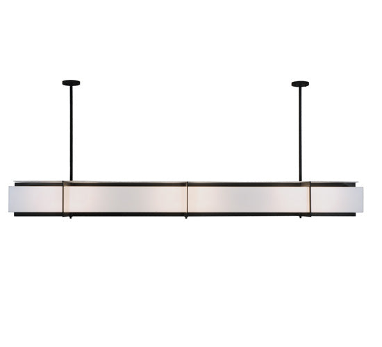 Meyda Lighting Chestnut Hill 99" 12-Light Blackwash Island Pendant Light With Statuario Idalight Shade