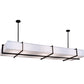 Meyda Lighting Chestnut Hill 99" 12-Light Blackwash Island Pendant Light With Statuario Idalight Shade