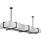 Meyda Lighting Chestnut Hill 99" 12-Light Blackwash Island Pendant Light With Statuario Idalight Shade