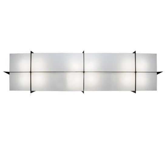 Meyda Lighting Chestnut Hill 99" 12-Light Blackwash Island Pendant Light With Statuario Idalight Shade