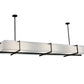 Meyda Lighting Chestnut Hill 99" 12-Light Blackwash Island Pendant Light With Statuario Idalight Shade