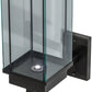 Meyda Lighting Chiaro 11" Exterior Oil Rubbed Bronze Wall Sconce With Clear Shade Glass