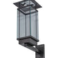 Meyda Lighting Chiaro 11" Exterior Oil Rubbed Bronze Wall Sconce With Clear Shade Glass