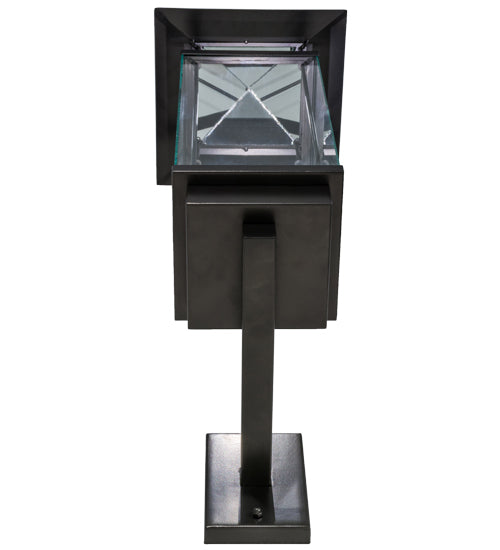 Meyda Lighting Chiaro 11" Exterior Oil Rubbed Bronze Wall Sconce With Clear Shade Glass