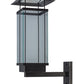 Meyda Lighting Chiaro 11" Exterior Oil Rubbed Bronze Wall Sconce With Clear Shade Glass